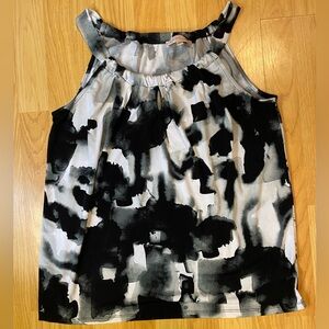 Philosophy Black and White Abstract Tank Top